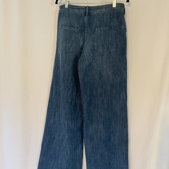Pilcro (Free People) Wide Leg Button Detail Jeans Size 29 - Picture 4 of 5